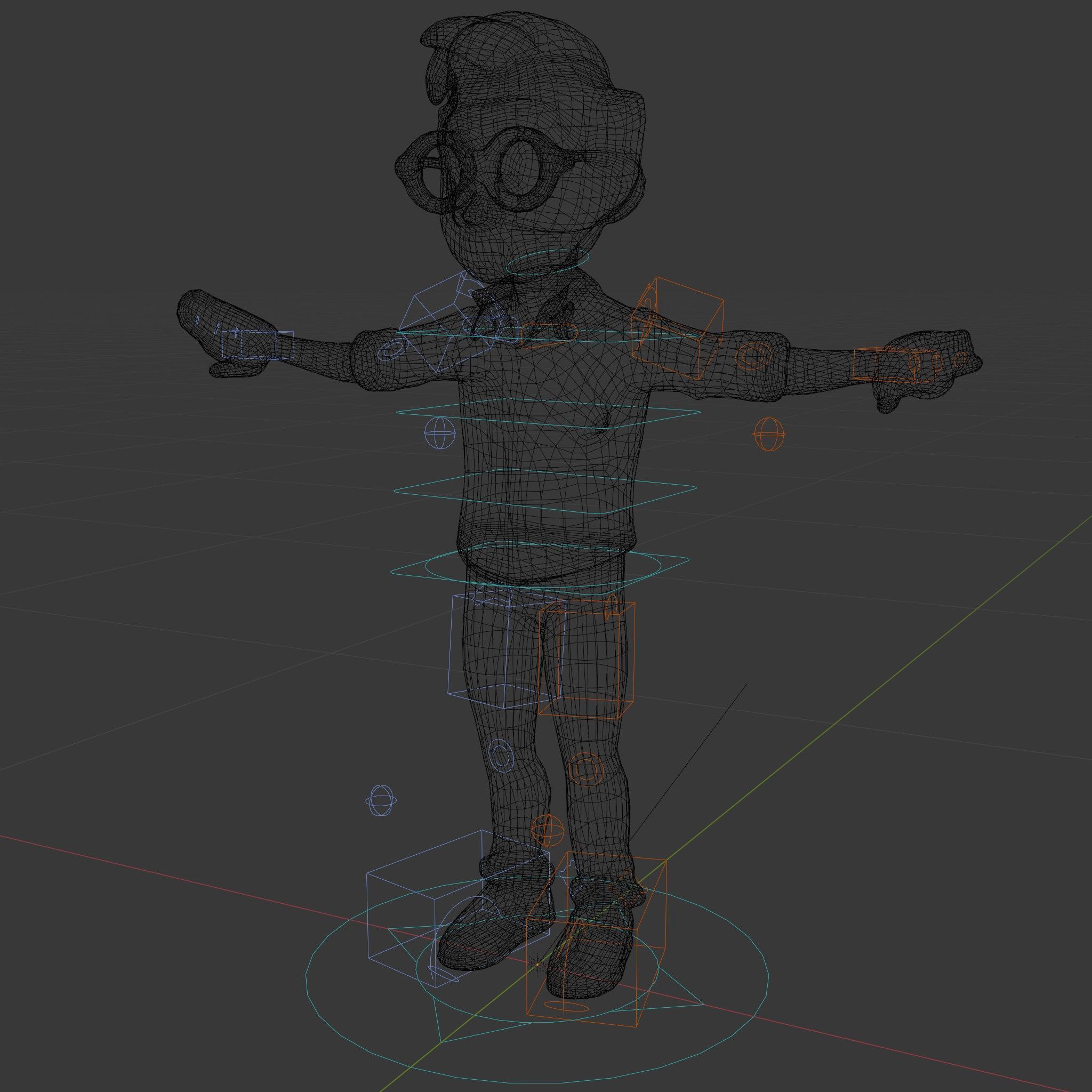Young Male Character with Glasses in Checkered Shirt  Rigged ... Low-poly 3D model_6