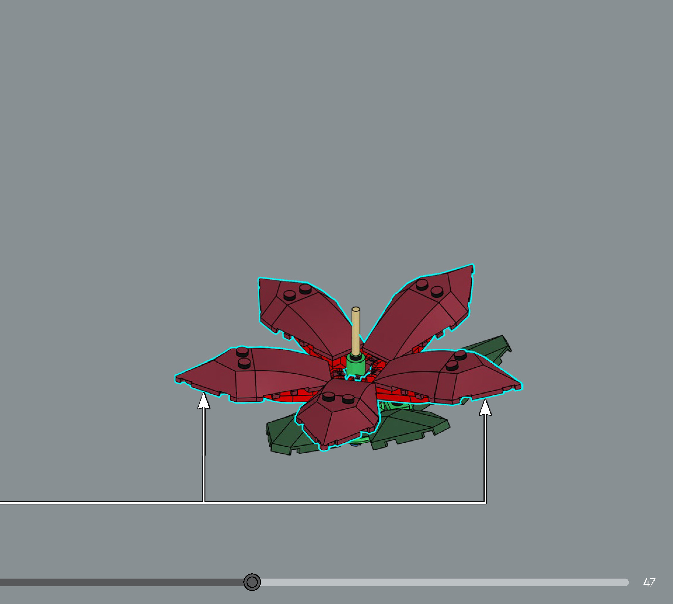 Wikibricks3D - 10370 Poinsettia 3D print model_43