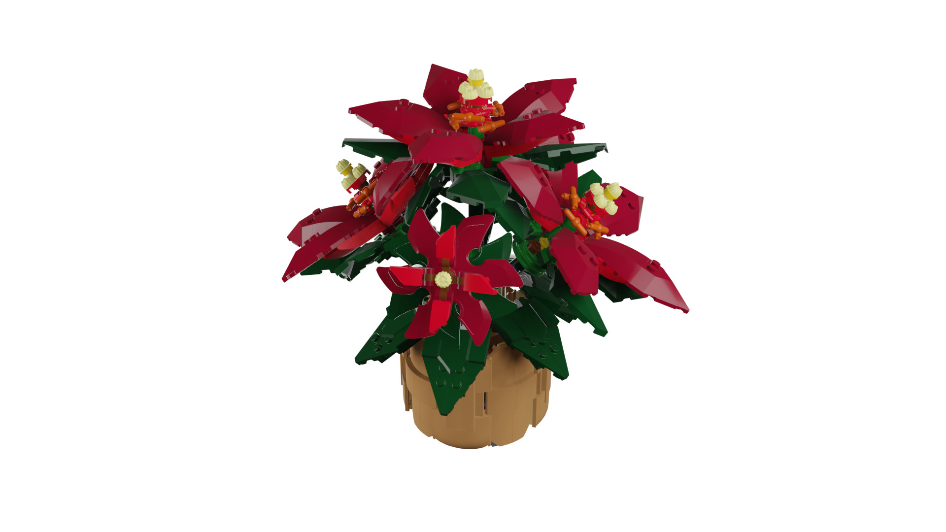 Wikibricks3D - 10370 Poinsettia 3D print model_1
