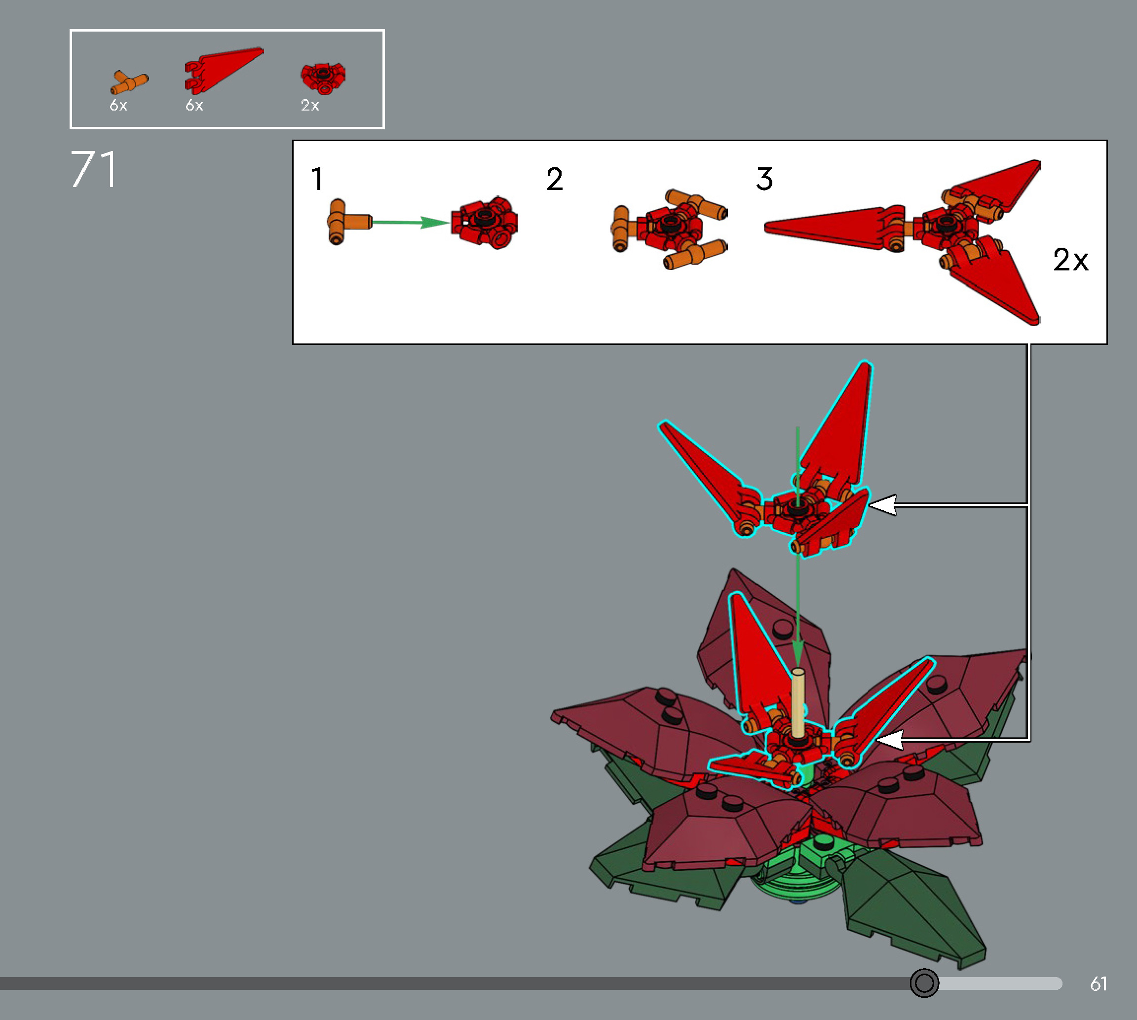 Wikibricks3D - 10370 Poinsettia 3D print model_57