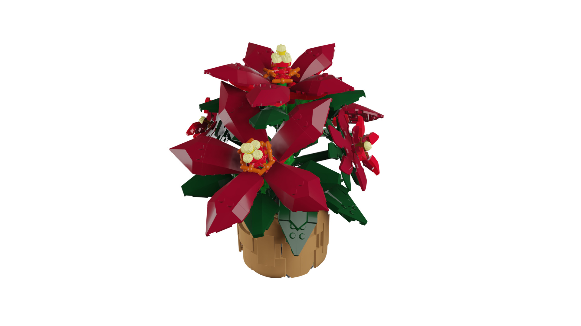 Wikibricks3D - 10370 Poinsettia 3D print model_2