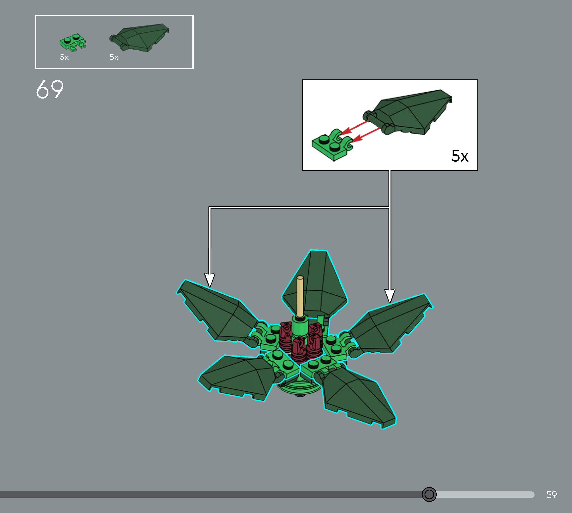Wikibricks3D - 10370 Poinsettia 3D print model_55