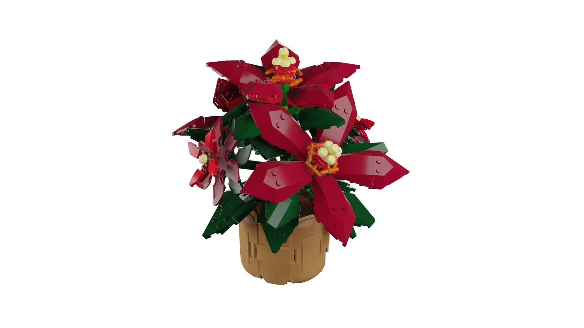 Wikibricks3D - 10370 Poinsettia 3D print model_3