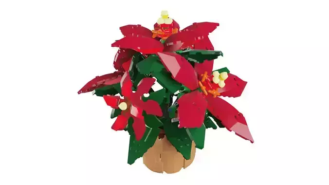 Wikibricks3D - 10370 Poinsettia 3D print model