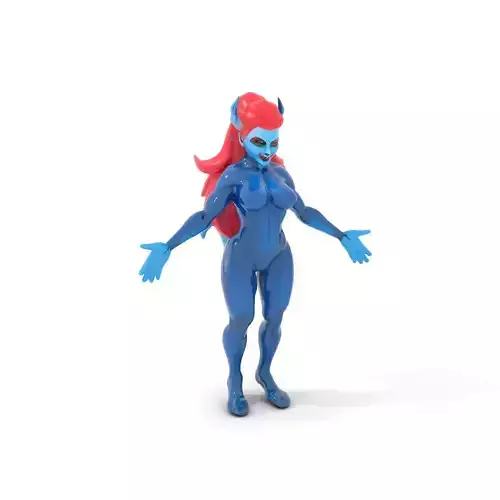 Mystic Fiend  Rigged and Animated D Character Model with Red ... Low-poly 3D model