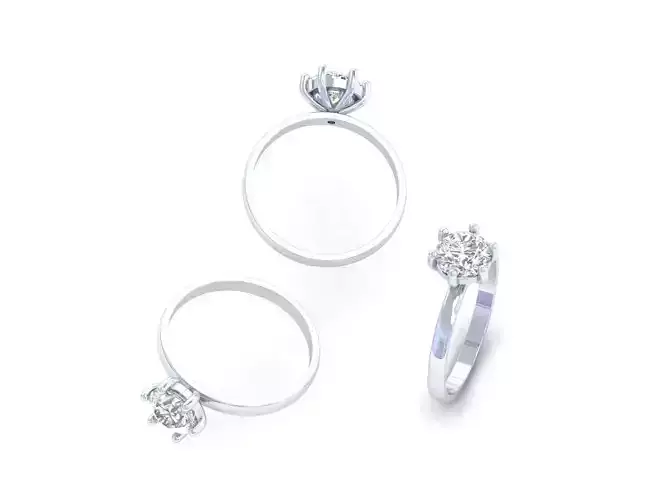 CUSTOM SOLITAIRE ROUND DIAMOND RING