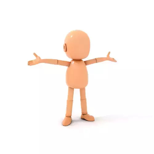 Simple Stylized Character Model Rigged and Animated