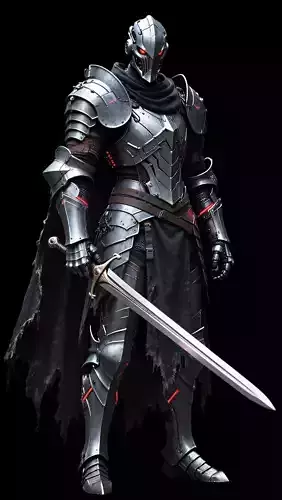 Medieval Dark Warrior 3D model