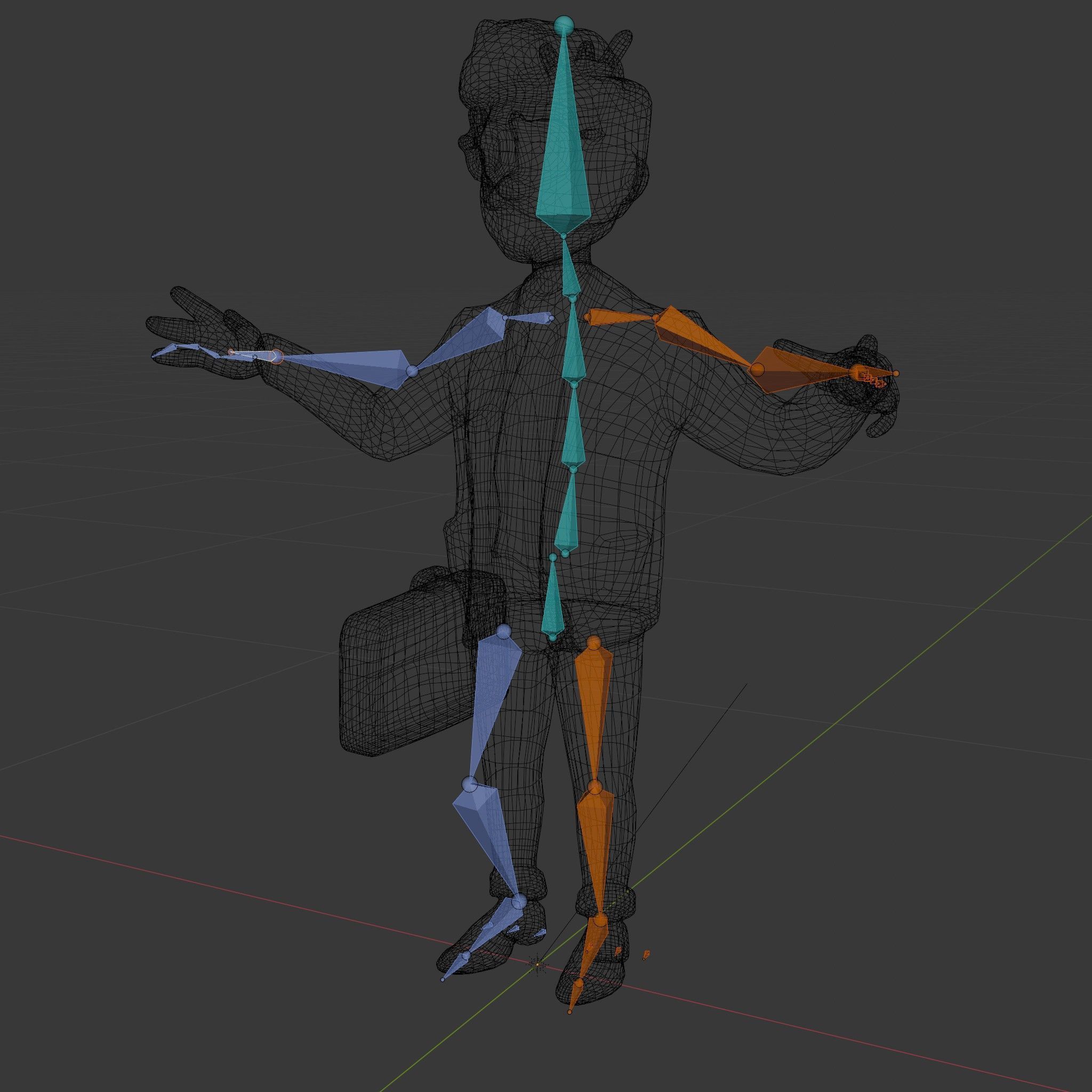 Professional Businessman D Model Rigged and Animated Low-poly 3D model_6