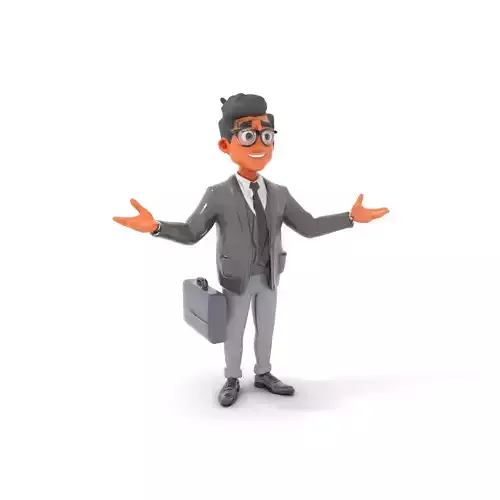 Professional Businessman D Model Rigged and Animated