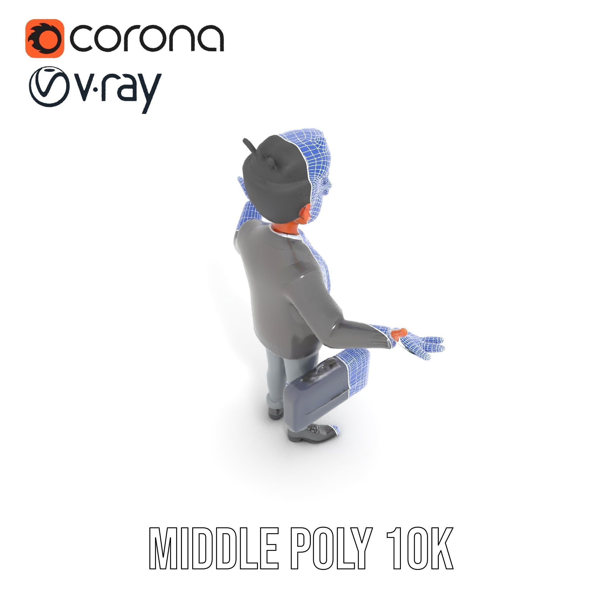 Professional Businessman D Model Rigged and Animated Low-poly 3D model_32