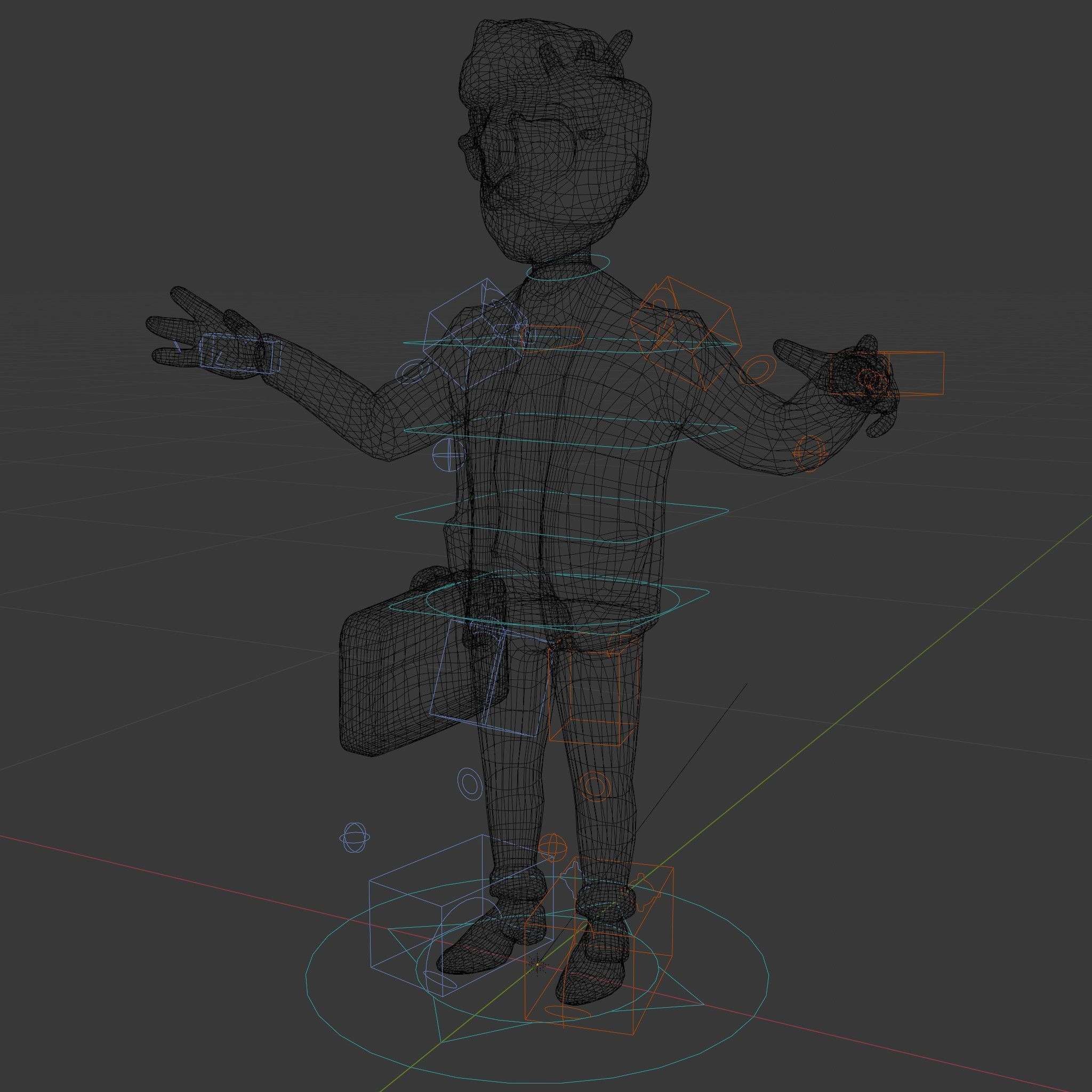 Professional Businessman D Model Rigged and Animated Low-poly 3D model_5