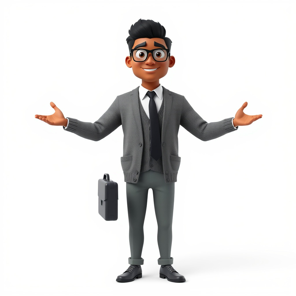 Professional Businessman D Model Rigged and Animated Low-poly 3D model_2