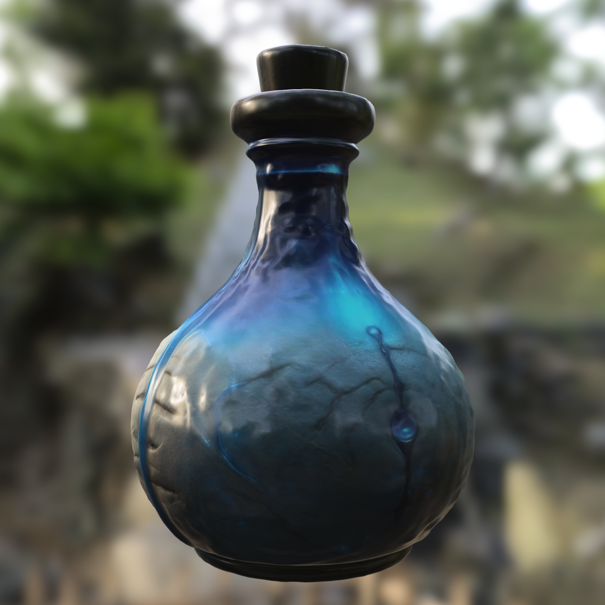 Mystic Brain Elixir Bottle 3D model_5