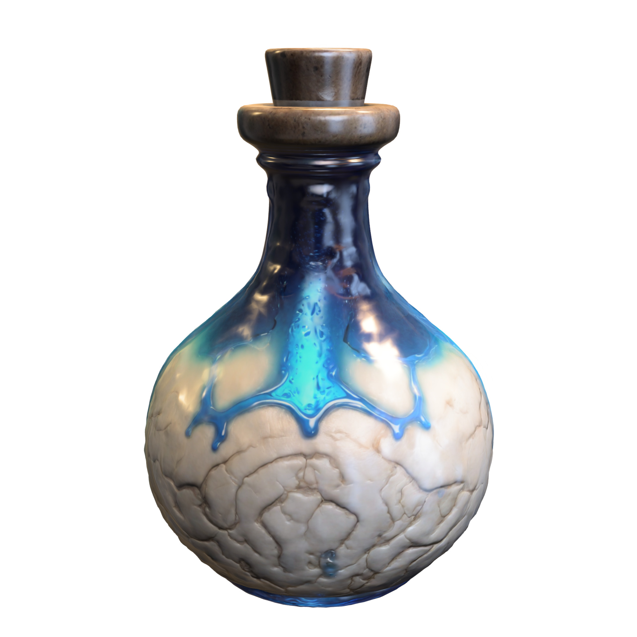 Mystic Brain Elixir Bottle 3D model_1