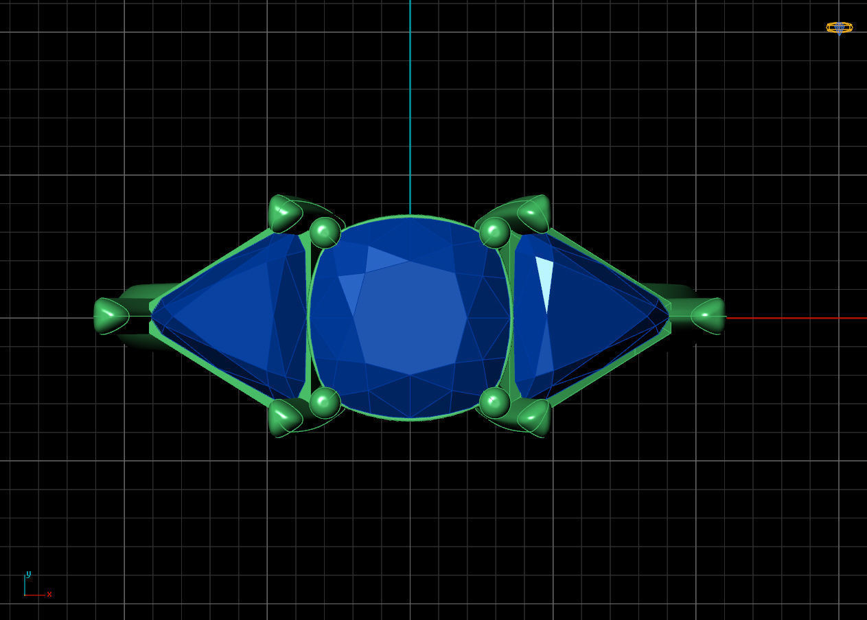 Triangle ring 3D print model_6