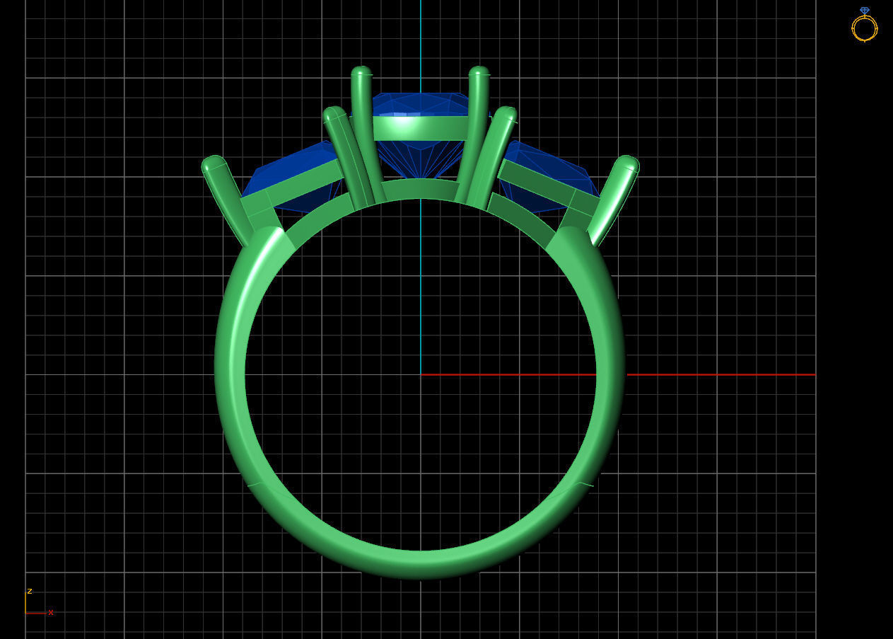 Triangle ring 3D print model_8