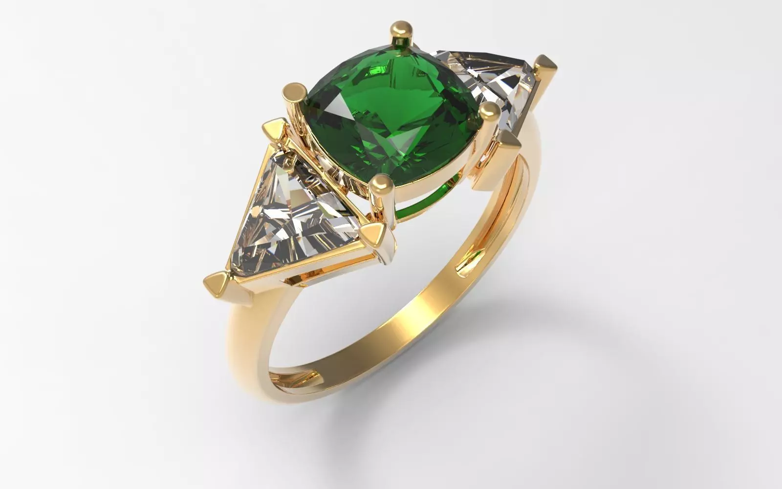 Triangle ring 3D print model_0