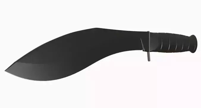 Kukri Machete Ka-Bar High Poly 3D model
