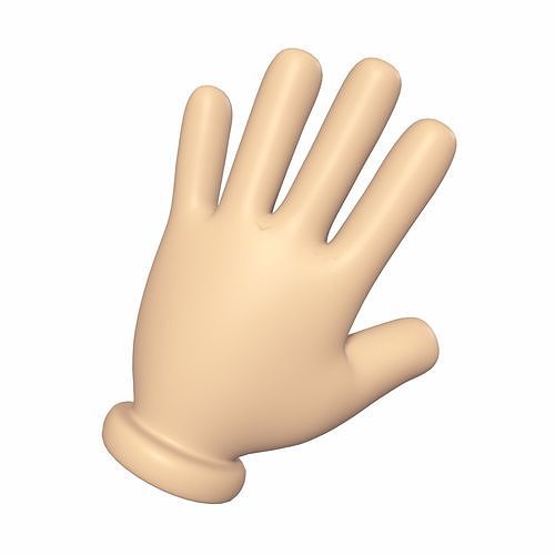 Cartoon Hand Low-poly 3D model