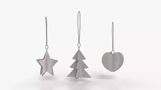 Deco Ornam Set Low-poly 3D model