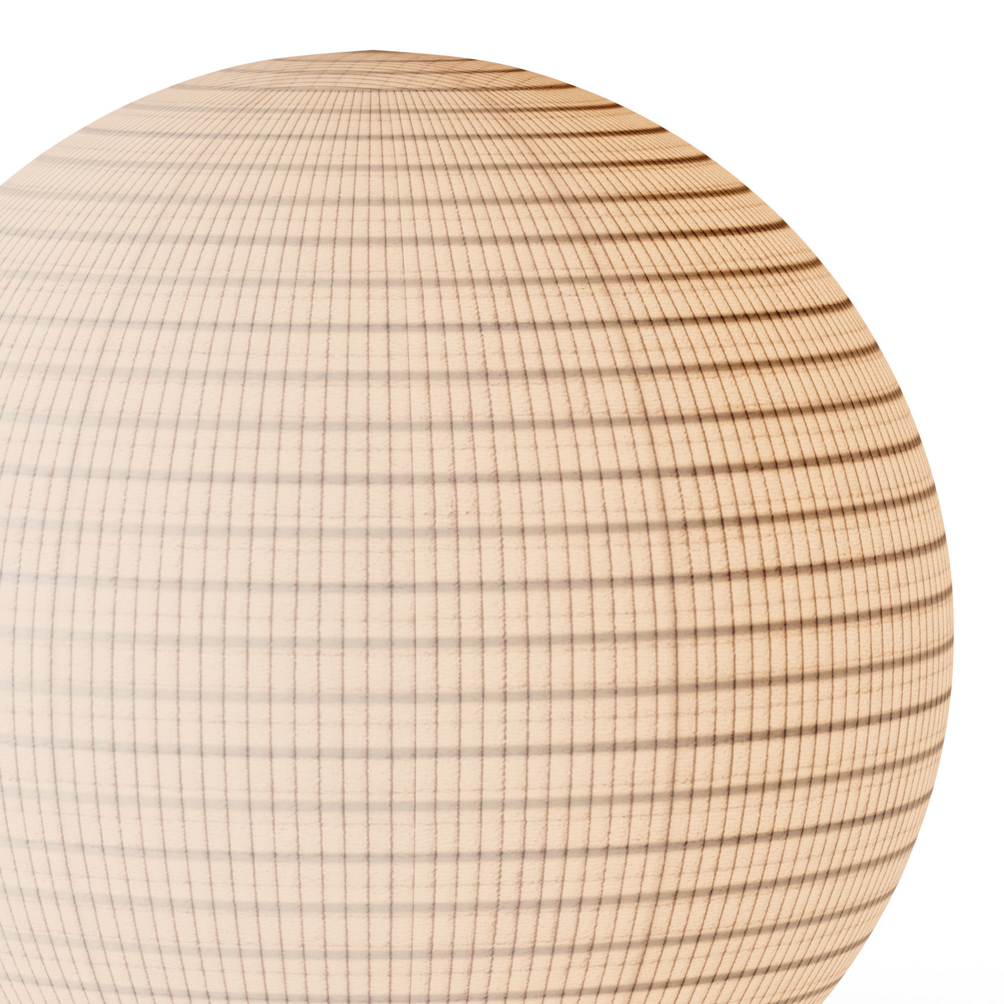 Round LED Japanese Style Lantern Rice Paper Desk Lamp 3D model_8