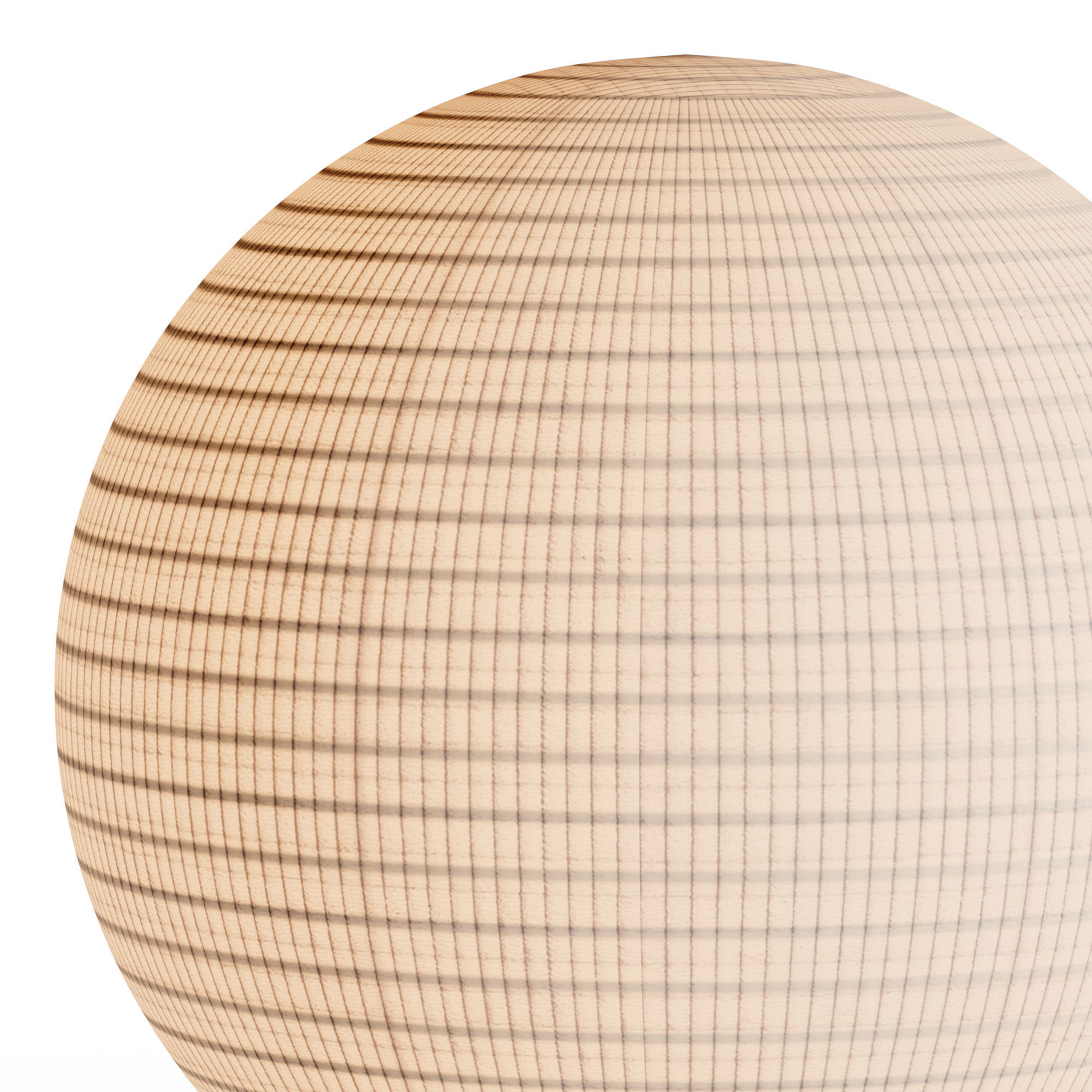 Round LED Japanese Style Lantern Rice Paper Desk Lamp 3D model_12