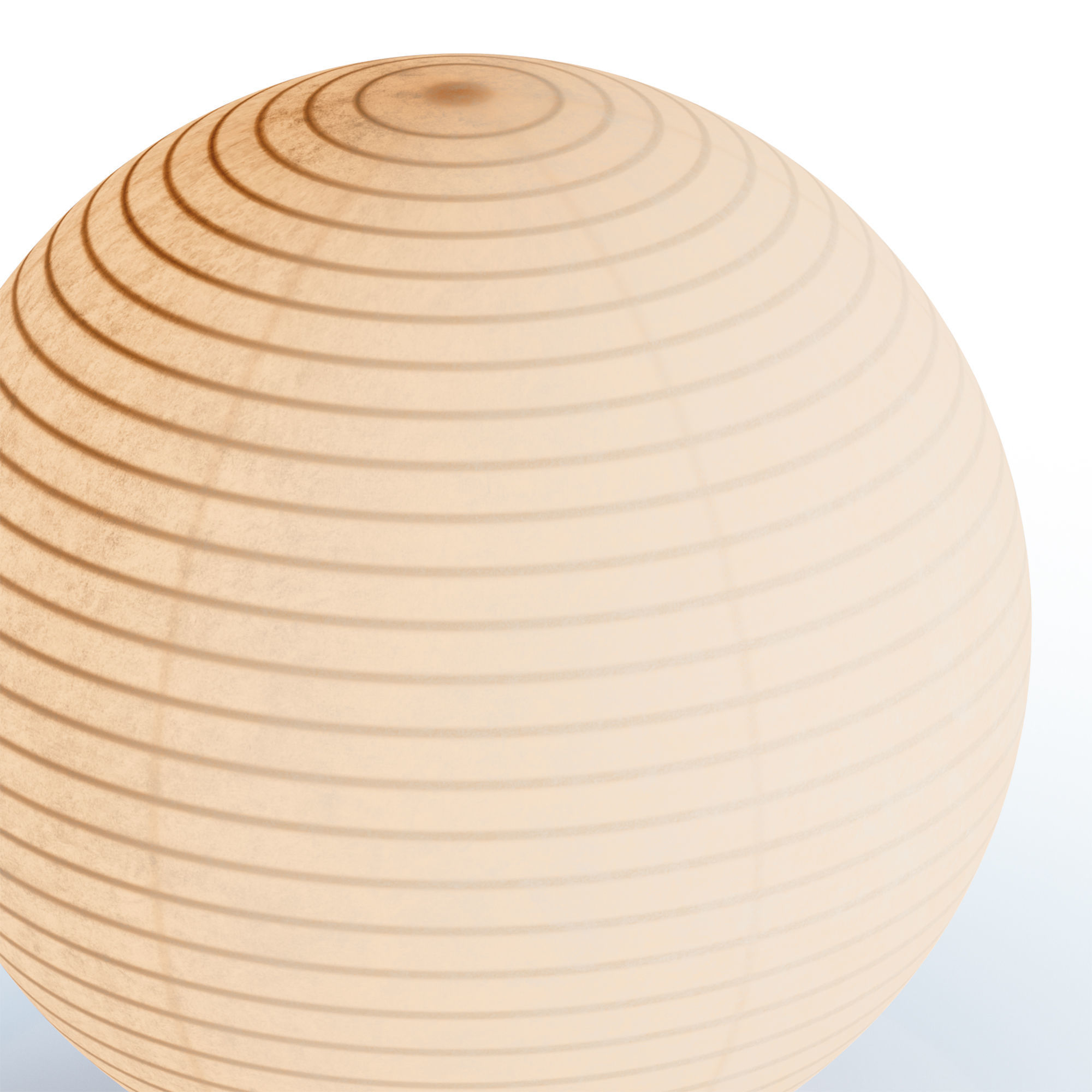 Round LED Japanese Style Lantern Rice Paper Desk Lamp 3D model_6