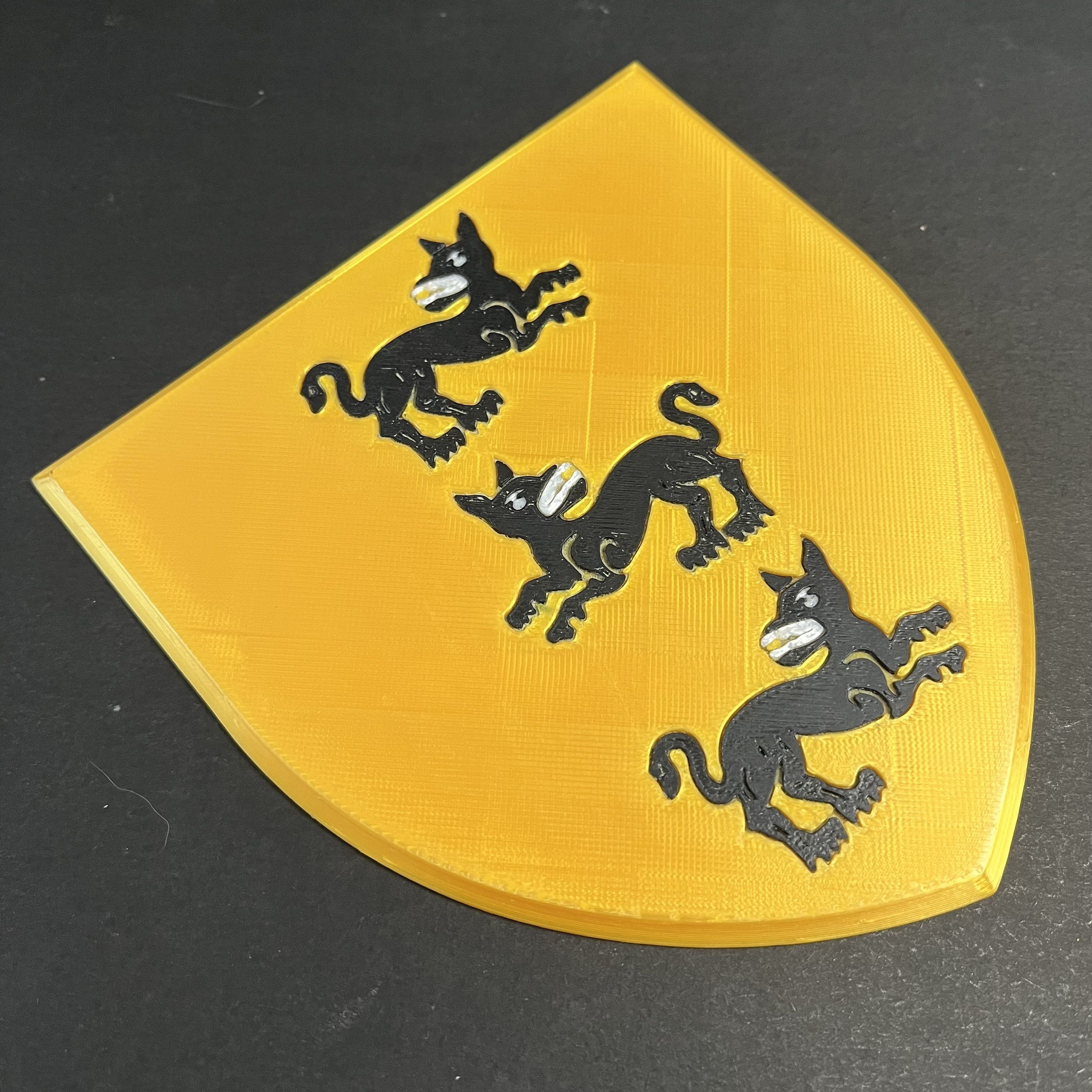 Game of Thrones Sigil of House Clegane Coaster 3D print model_4