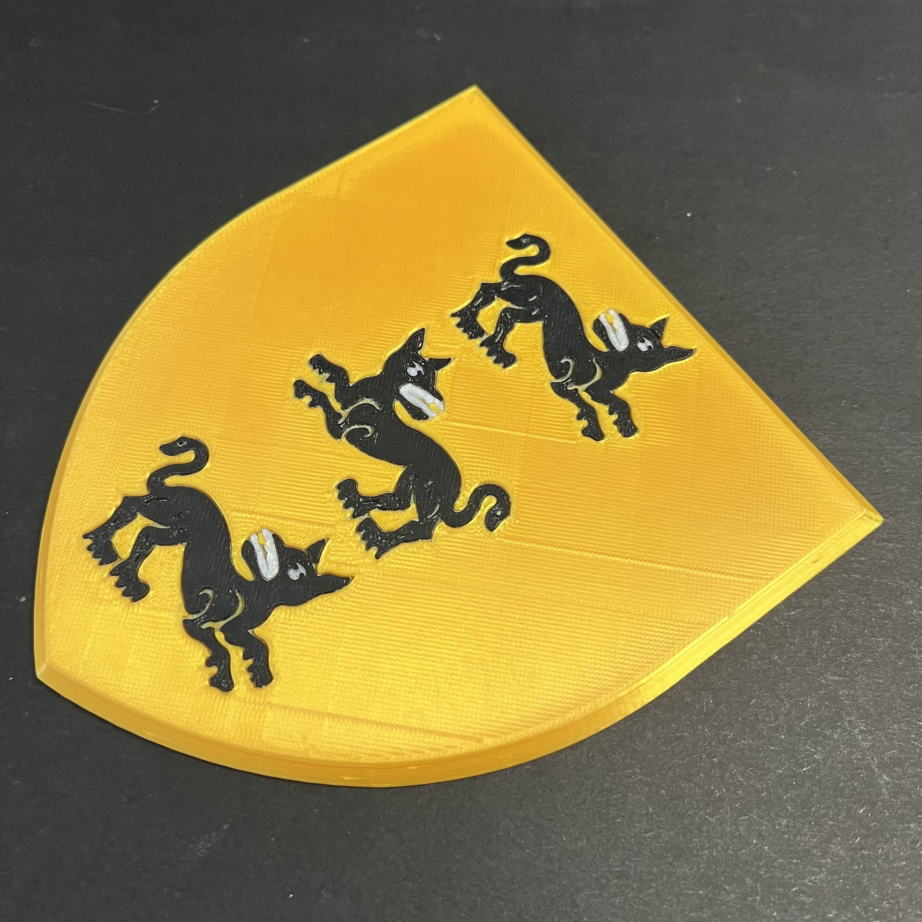 Game of Thrones Sigil of House Clegane Coaster 3D print model_1