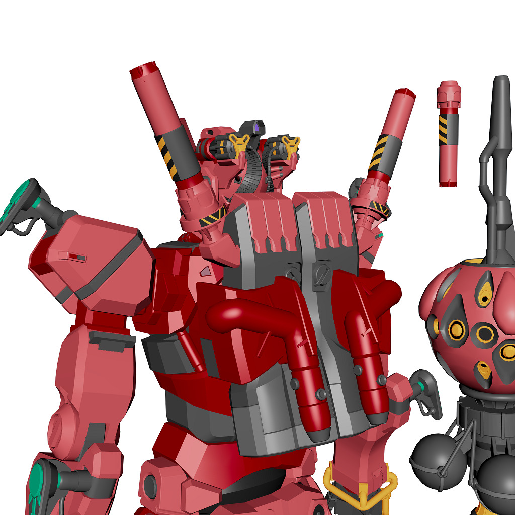 3D model Red Gundam GQuuuuuuX 3DModel NoRig NoTexture Low-poly 3D