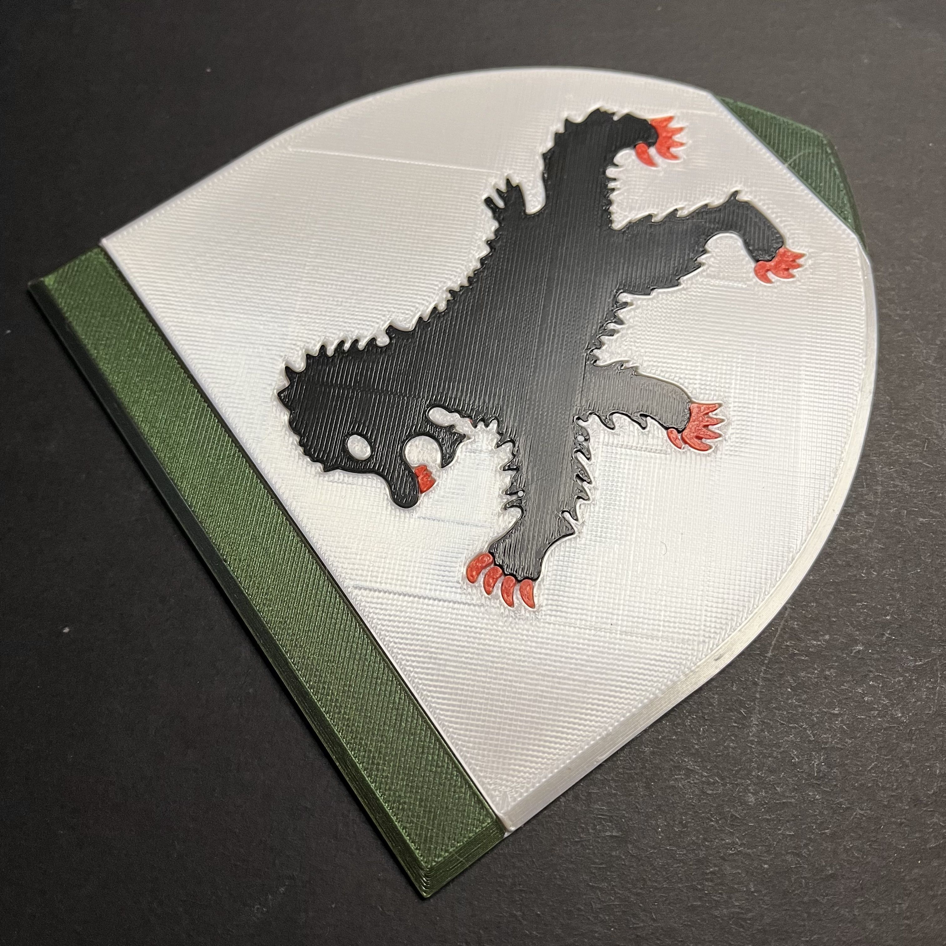 Game of Thrones Sigil of House Mormont Coaster 3D print model_3