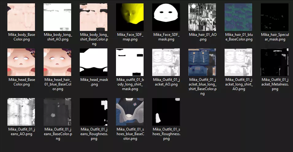 Grok Mika AI Anime 3D Model SFW Version Low-poly 3D model_3