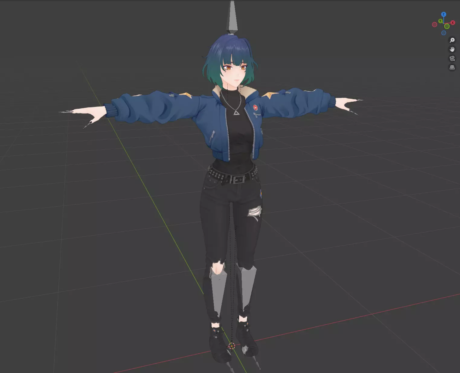 Grok Mika AI Anime 3D Model SFW Version Low-poly 3D model_4
