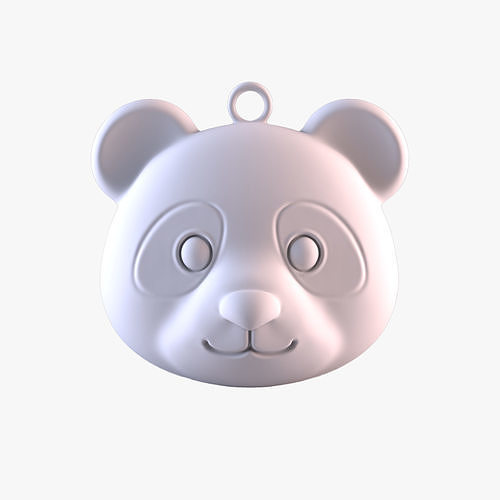 Panda Head Keychain Cute 3D STL File for Animal Lovers 3D print model