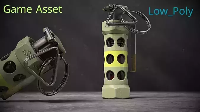 Flashbang  Low-poly 3D model