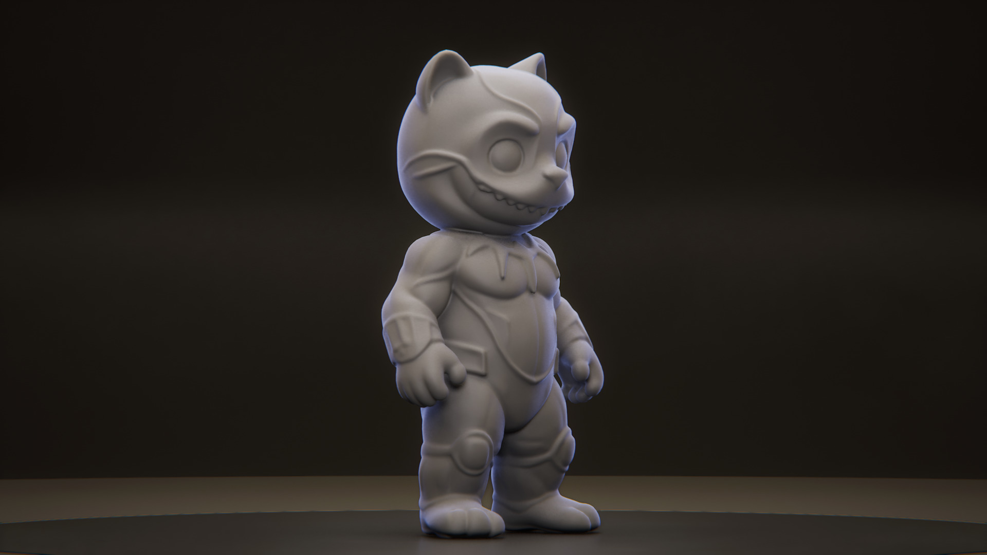 Labubu Black Panther Stylized Superhero Figurine for 3D Printing 3D print model_8