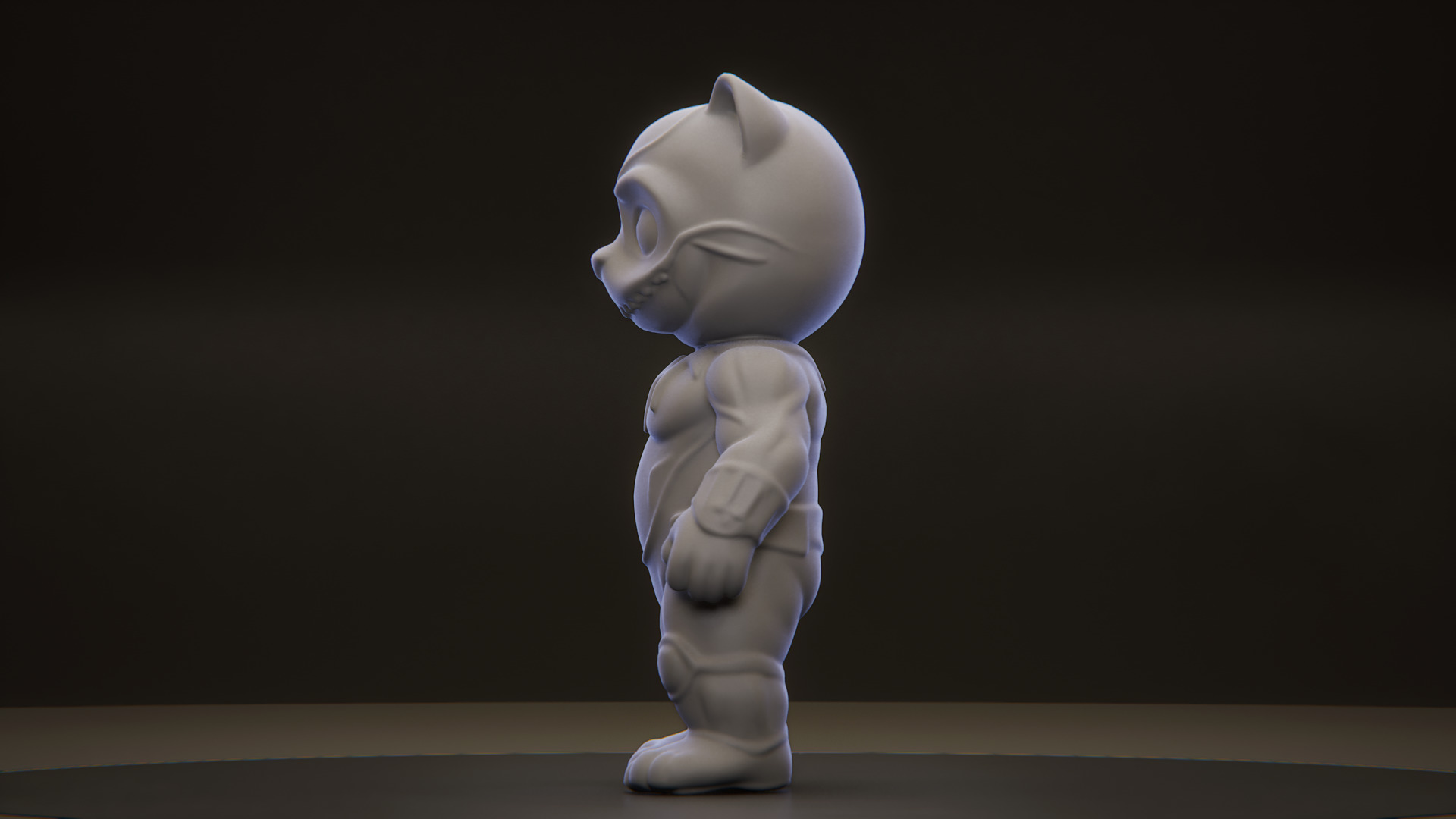 Labubu Black Panther Stylized Superhero Figurine for 3D Printing 3D print model_3