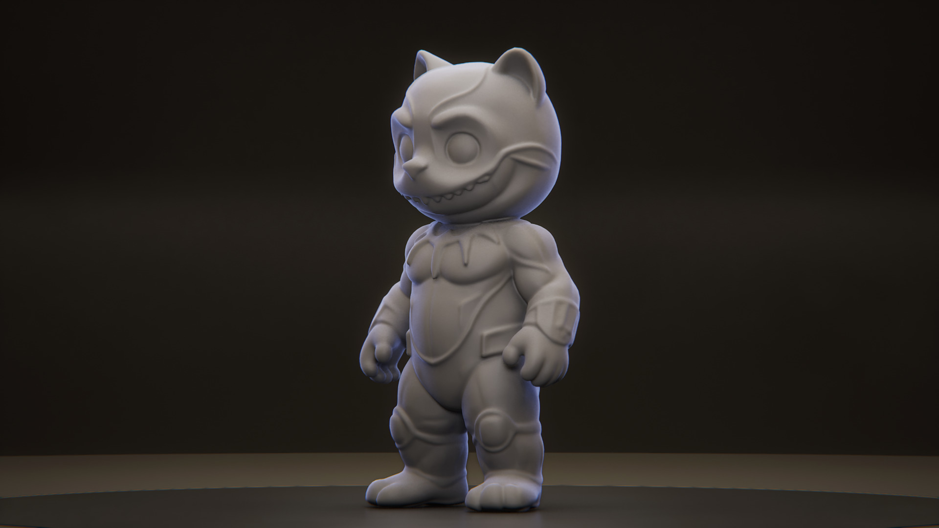 Labubu Black Panther Stylized Superhero Figurine for 3D Printing 3D print model_2