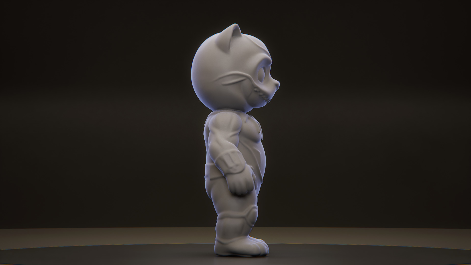 Labubu Black Panther Stylized Superhero Figurine for 3D Printing 3D print model_7