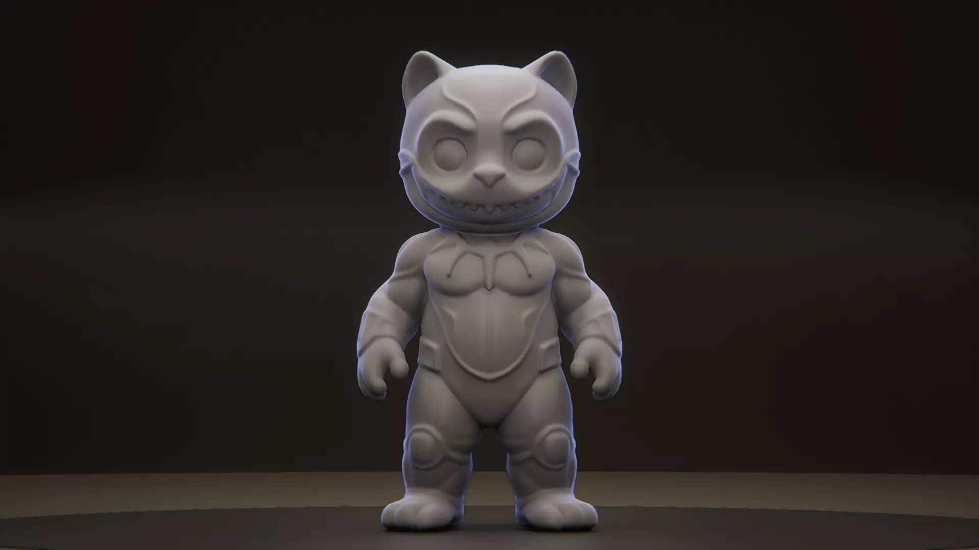 Labubu Black Panther Stylized Superhero Figurine for 3D Printing 3D print model_0