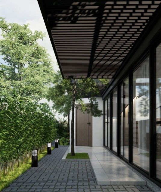 Exterior House Scene 3D model_10