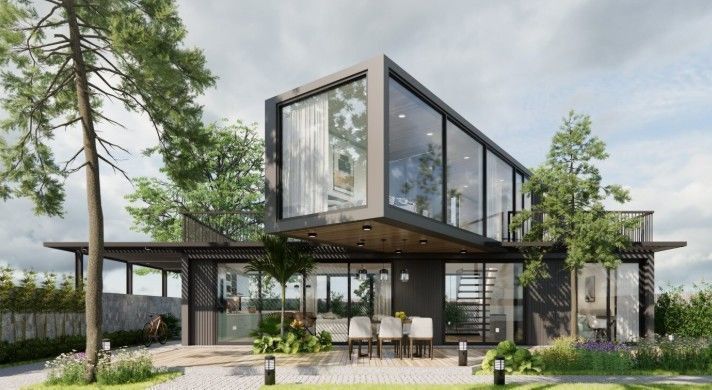 Exterior House Scene 3D model_1