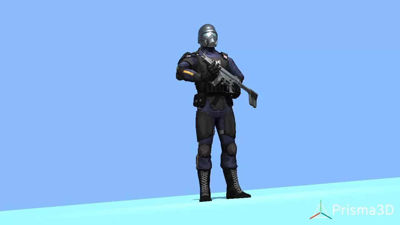 Soldier model Free low-poly 3D model_0