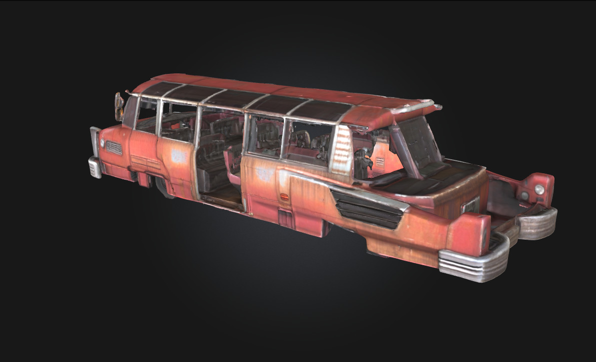 Retro Futuristic Bus A Vision of Tomorrow from the Past 3D model_3