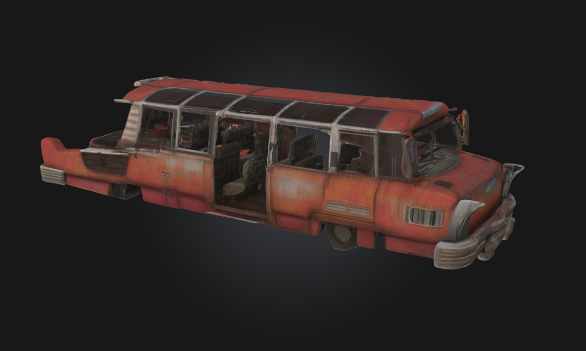 Retro Futuristic Bus A Vision of Tomorrow from the Past 3D model_1