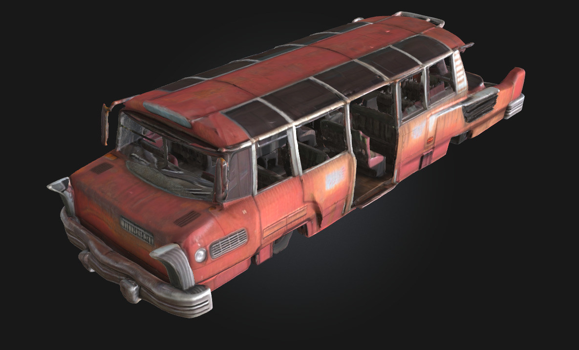 Retro Futuristic Bus A Vision of Tomorrow from the Past 3D model_4