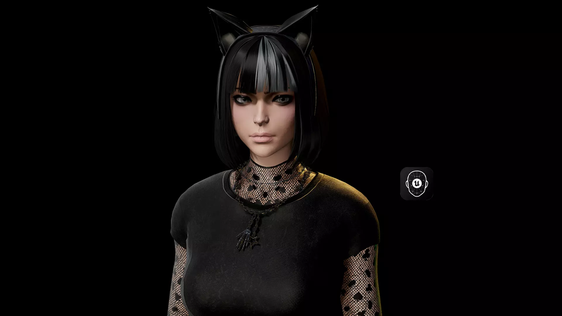 Rocker Girl Emma Low-poly 3D model