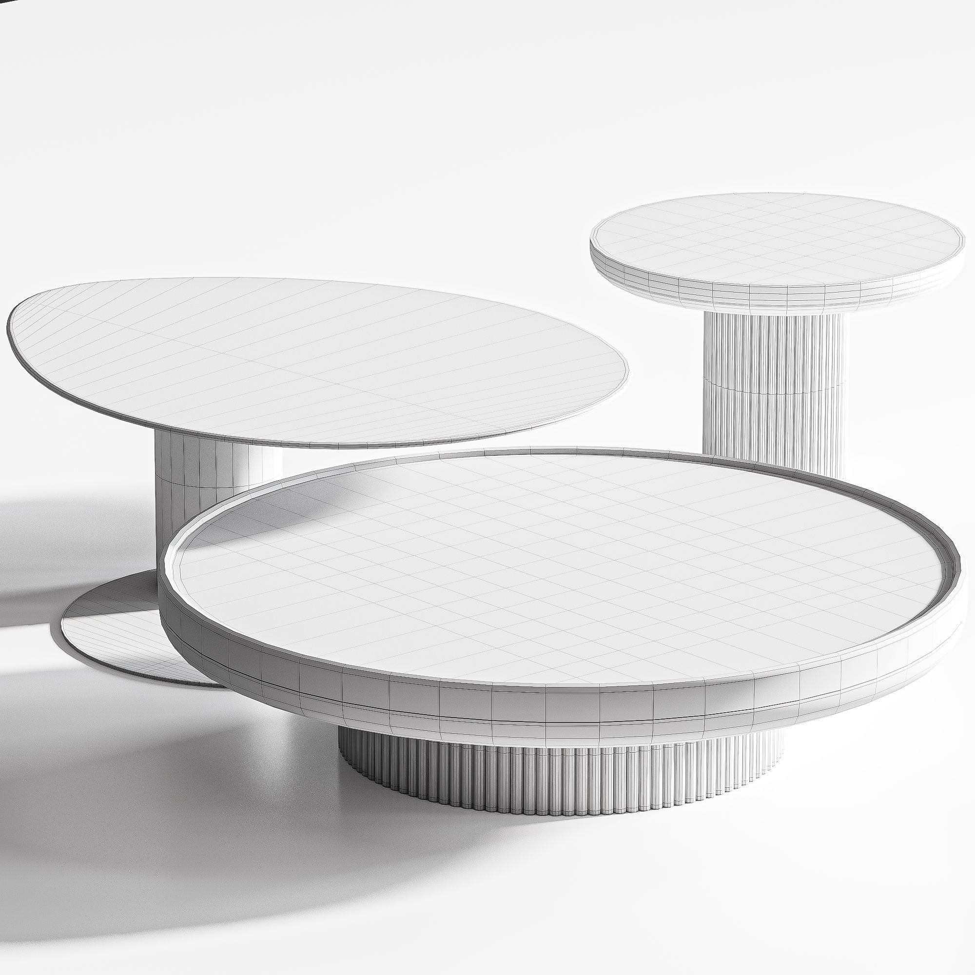 Rivoli Modular Coffee Table Set 3D model_3