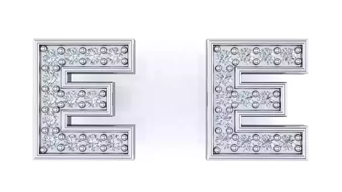 Alphabet Earrings letter E